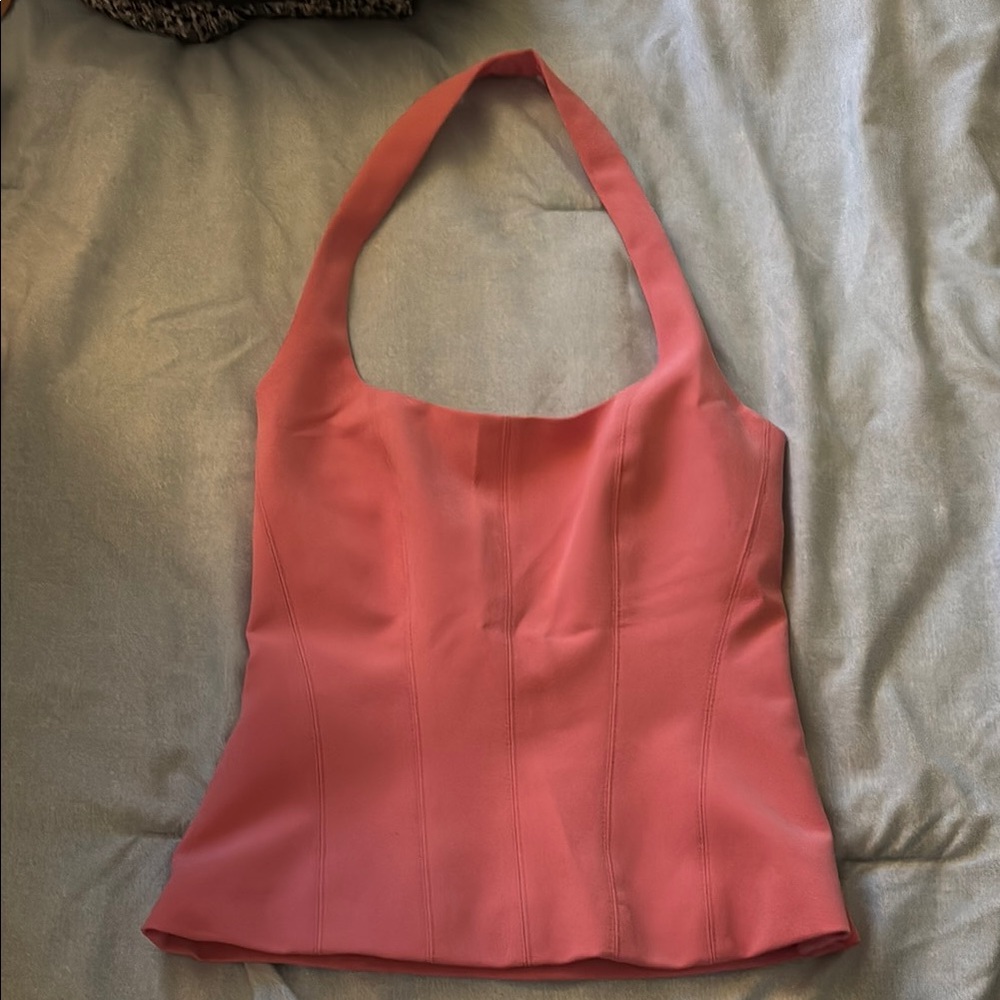 Elegant Pink Halter Top